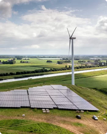 Zonnepark en windenergie
