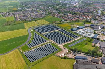 Bovenaanzicht Zonnepark Dokkum