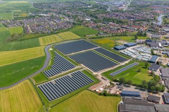 Bovenaanzicht Zonnepark Dokkum